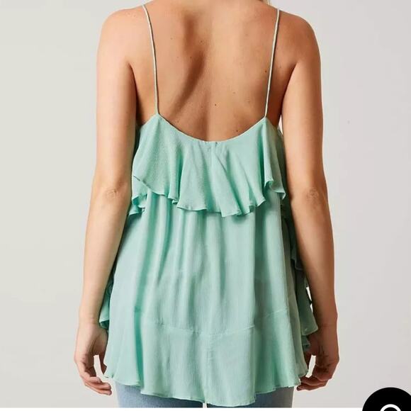NWT Free People Cascades Tank Top ruffle camisole Sz s - Picture 2 of 9
